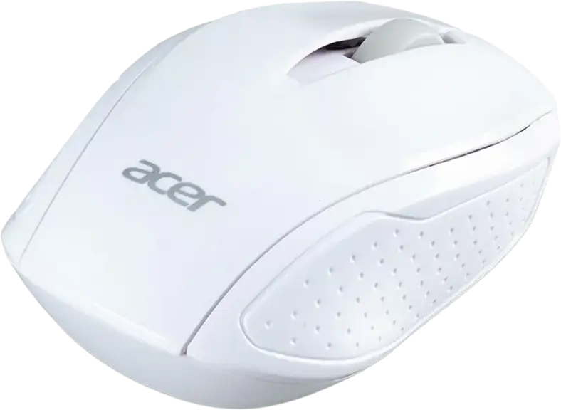 Mouse Optic Wireless Acer M501, Rezoluție 1600 DPI, Design Ambidextru, Receptor Wireless USB RF 2.4 GHz, Compatibil cu Chromebook, Alb