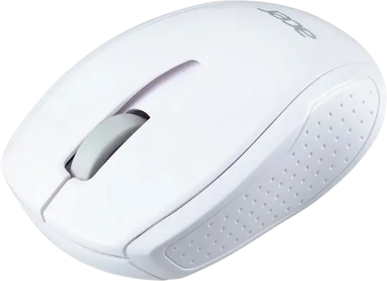 Mouse Optic Wireless Acer M501, Rezoluție 1600 DPI, Design Ambidextru, Receptor Wireless USB RF 2.4 GHz, Compatibil cu Chromebook, Alb