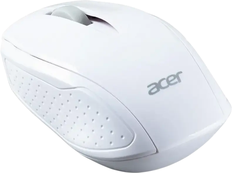 Mouse Optic Wireless Acer M501, Rezoluție 1600 DPI, Design Ambidextru, Receptor Wireless USB RF 2.4 GHz, Compatibil cu Chromebook, Alb