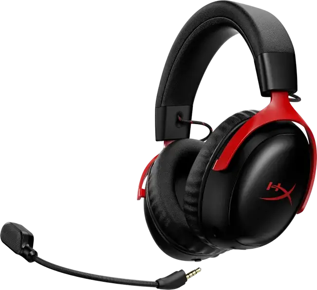 Casca Gaming HyperX Cloud III S Wireless, Wireless și Bluetooth, Drivere Dinamice 53mm, Conectivitate 2.4GHz și Bluetooth 5.3, Baterie până la 200h, Pernițe Memory Foam, PC PS5 Mac Switch