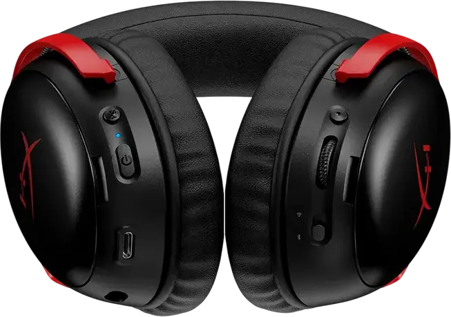 Casca Gaming HyperX Cloud III S Wireless, Wireless și Bluetooth, Drivere Dinamice 53mm, Conectivitate 2.4GHz și Bluetooth 5.3, Baterie până la 200h, Pernițe Memory Foam, PC PS5 Mac Switch