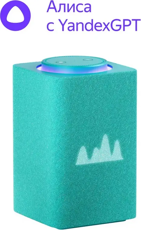 Boxă Inteligentă Yandex Station Max YNDX-00053 cu Asistent Alisa AI, Turquoise, Audio Hi-Fi 65W, Dolby Audio, HDMI 4K Ultra HD, Zigbee 3.0, Wi-Fi, Bluetooth, LED