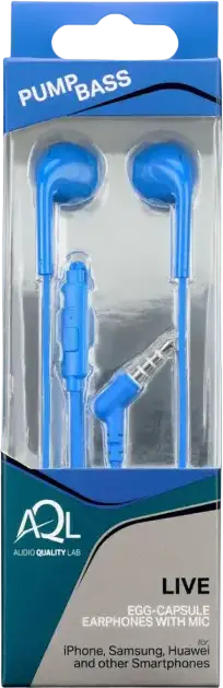 Casca Cellularline Live cu fir, intraauriculare, Albastre, Jack 3.5 mm, Cablu 1.2 m, Microfon Clear Voice, Pump Bass, Tehnologie Streaming Top Sound, Butoane de Control Integrate