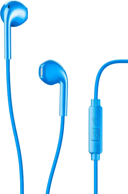 Casca Cellularline Live cu fir, intraauriculare, Albastre, Jack 3.5 mm, Cablu 1.2 m, Microfon Clear Voice, Pump Bass, Tehnologie Streaming Top Sound, Butoane de Control Integrate