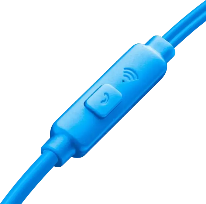 Casca Cellularline Live cu fir, intraauriculare, Albastre, Jack 3.5 mm, Cablu 1.2 m, Microfon Clear Voice, Pump Bass, Tehnologie Streaming Top Sound, Butoane de Control Integrate