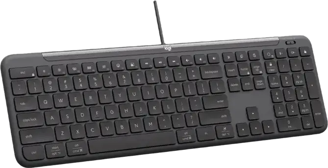 Проводная клавиатура Logitech Signature Slim K620 for Business USB-C, низкопрофильные клавиши, 26 программируемых клавиш, управление ИИ и звонками, Цвет: Черный