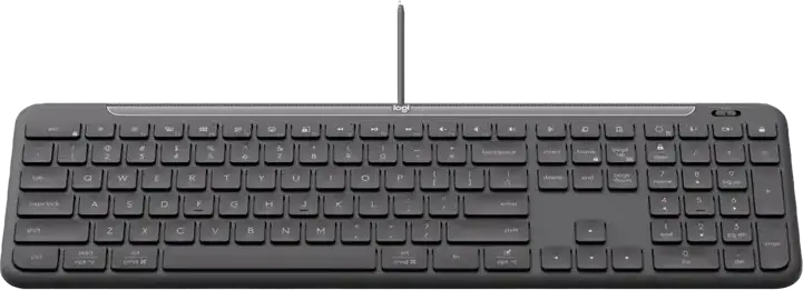 Проводная клавиатура Logitech Signature Slim K620 for Business USB-C, низкопрофильные клавиши, 26 программируемых клавиш, управление ИИ и звонками, Цвет: Черный
