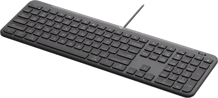 Проводная клавиатура Logitech Signature Slim K620 for Business USB-C, низкопрофильные клавиши, 26 программируемых клавиш, управление ИИ и звонками, Цвет: Черный
