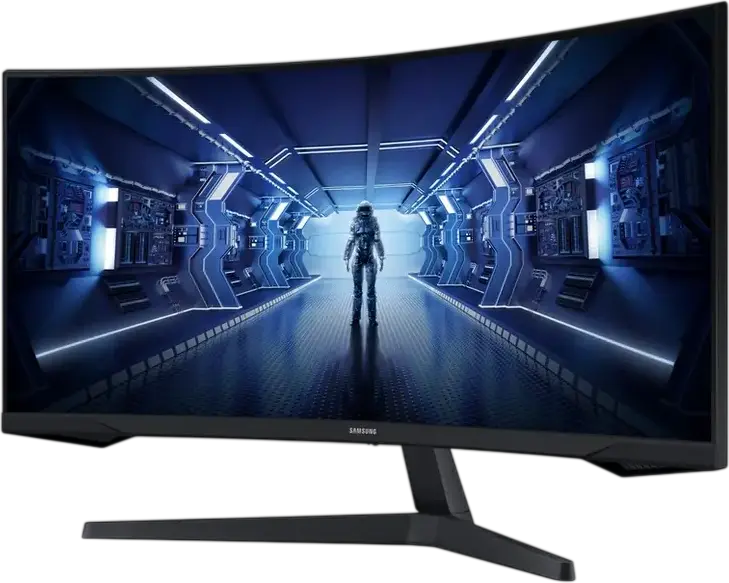 Игровой изогнутый монитор Samsung Odyssey C34G55TW 34", WQHD 3440x1440, 165Гц, 1мс, радиус 1000R, VA панель, HDR10, AMD FreeSync Premium, черный