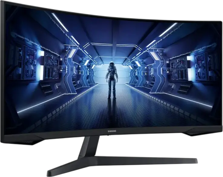 Игровой изогнутый монитор Samsung Odyssey C34G55TW 34", WQHD 3440x1440, 165Гц, 1мс, радиус 1000R, VA панель, HDR10, AMD FreeSync Premium, черный