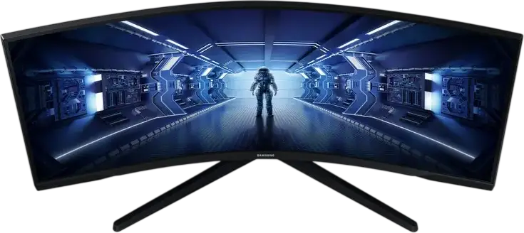 Игровой изогнутый монитор Samsung Odyssey C34G55TW 34", WQHD 3440x1440, 165Гц, 1мс, радиус 1000R, VA панель, HDR10, AMD FreeSync Premium, черный