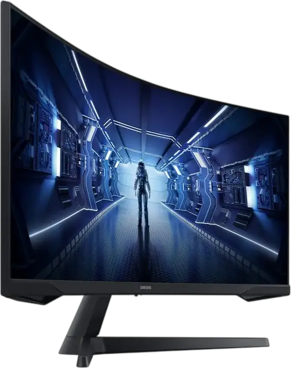 Игровой изогнутый монитор Samsung Odyssey C34G55TW 34", WQHD 3440x1440, 165Гц, 1мс, радиус 1000R, VA панель, HDR10, AMD FreeSync Premium, черный