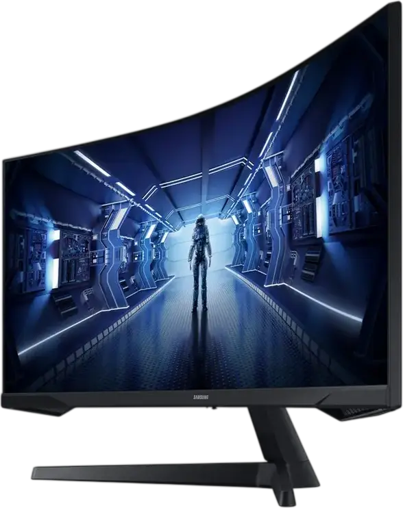 Игровой изогнутый монитор Samsung Odyssey C34G55TW 34", WQHD 3440x1440, 165Гц, 1мс, радиус 1000R, VA панель, HDR10, AMD FreeSync Premium, черный