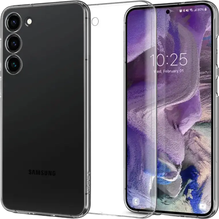 Husa Spigen Air Skin pentru Samsung Galaxy S23, Carcasă Transparentă Ultra-Subțire și Ușoară din Policarbonat Durabil, Tip Clip-On
