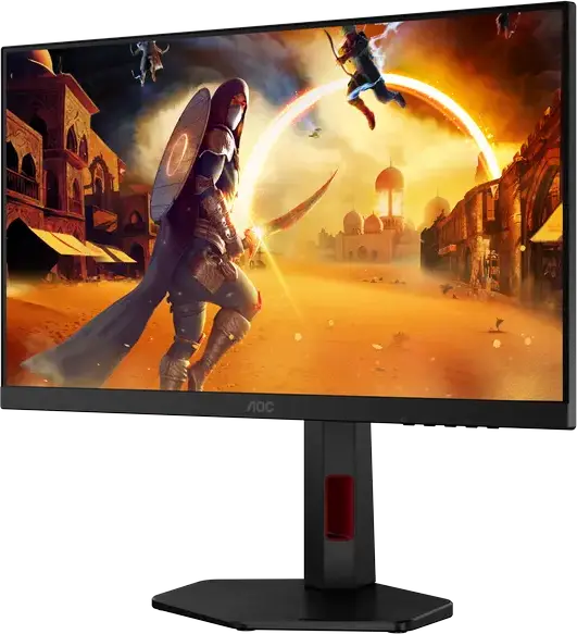 AOC 24G4ZR 23.8" Fast IPS Gaming Monitor, Full HD 1920x1080, 240Hz (260Hz OC), 0.3ms MPRT, HDR10, G-SYNC Compatible, Height Adjustable Stand, Black/Red