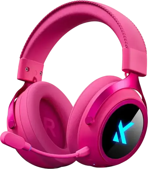 Căști gaming MCHOSE X9, Fără fir/Cu fir, Rose Red