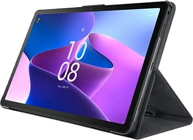 Lenovo Tab M10 Plus 3rd Gen Folio Case ZG38C03903, Grey, 10.6 inch Protective Cover with Stylus Pen Pouch and Magnetic Stand Mode, Textured Finish