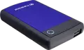 Transcend StoreJet 25H3B Portable External Hard Drive 2.5" HDD USB 3.1 Gen 1, Grey/Blue, MIL-STD-810G Shock Protection, One-touch Backup, AES Encryption