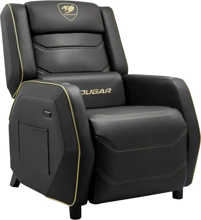 Scaun Gaming Cougar Ranger Pro Royal, PVC Piele, Negru | Auriu