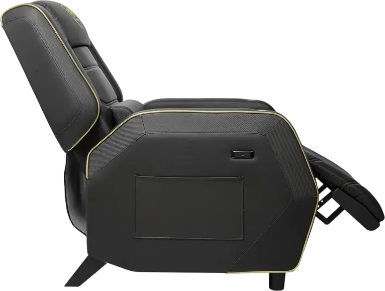 Cougar Ranger Pro Royal Gaming Sofa CGR-RGP-GLB, PVC Leather, Steel Frame, 160kg Capacity, Foldable Footrest, Swivel Table, USB Type-C, Black Gold