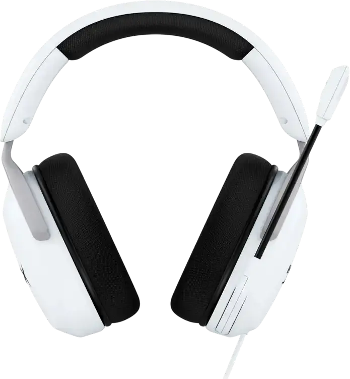 HyperX CloudX Stinger 2 Core Gaming Headset for Xbox Series X|S and Xbox One, Wired 3.5mm, 40mm Dynamic Drivers, Noise-Cancelling Swivel-to-Mute Mic, Color: White