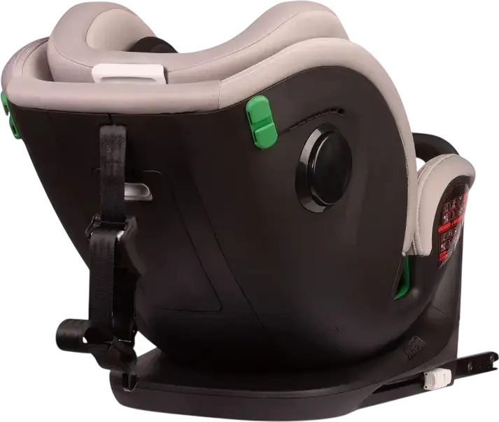 Caretero Securo 360 Rotating Car Seat, i-Size ECE R129/02, ISOFIX & Top Tether, 0-36 kg, 40-150 cm, SIP Side Impact Protection, Memory Foam, Light Grey