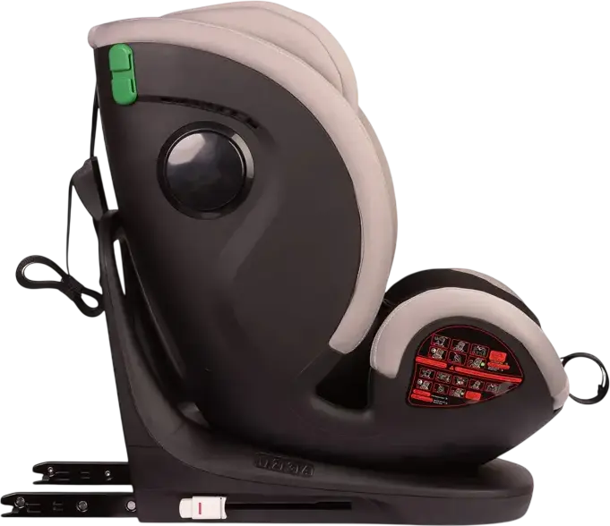 Caretero Securo 360 Rotating Car Seat, i-Size ECE R129/02, ISOFIX & Top Tether, 0-36 kg, 40-150 cm, SIP Side Impact Protection, Memory Foam, Light Grey
