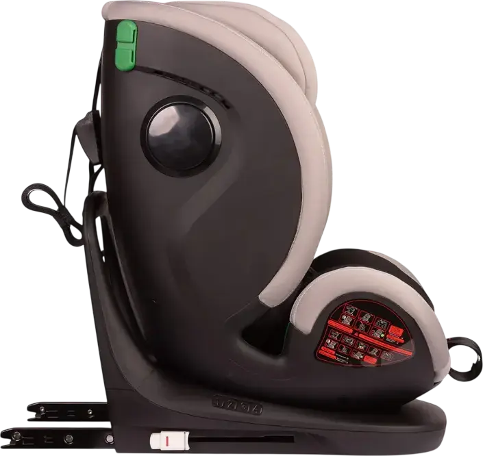 Caretero Securo 360 Rotating Car Seat, i-Size ECE R129/02, ISOFIX & Top Tether, 0-36 kg, 40-150 cm, SIP Side Impact Protection, Memory Foam, Light Grey