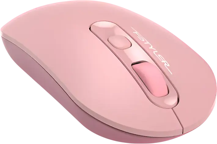 Mouse Wireless A4Tech F-Styler FG20, Roz, 2.4 GHz Receptor USB RF, Rezolutie Ajustabila 1200/1600/2000 DPI, Roata de Defilare 4-Way, 8 Gesturi Hotkey, Design Simetric