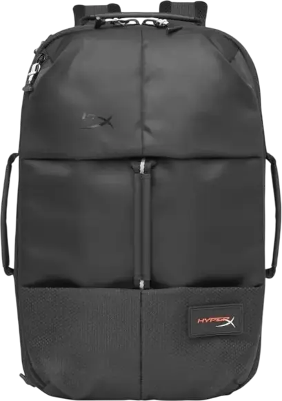 Rucsac Gaming HyperX Knight, Poliester Negru, Capacitate 22.6L, Compatibil cu Laptopuri pana la 16 inch, Rezistent la Apa, Design Clamshell