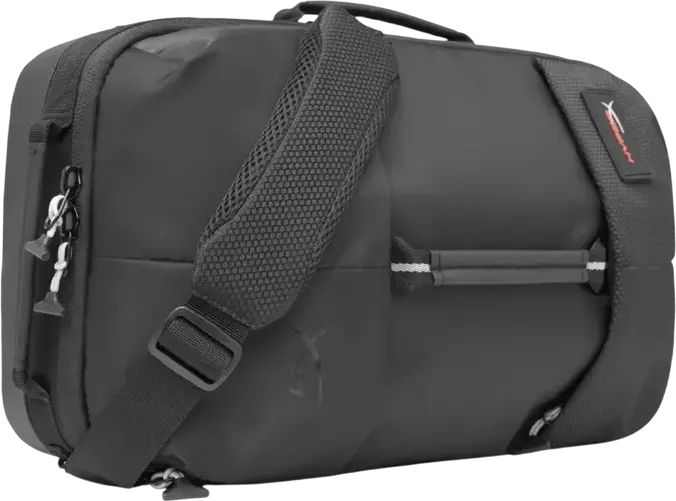 Rucsac Gaming HyperX Knight, Poliester Negru, Capacitate 22.6L, Compatibil cu Laptopuri pana la 16 inch, Rezistent la Apa, Design Clamshell