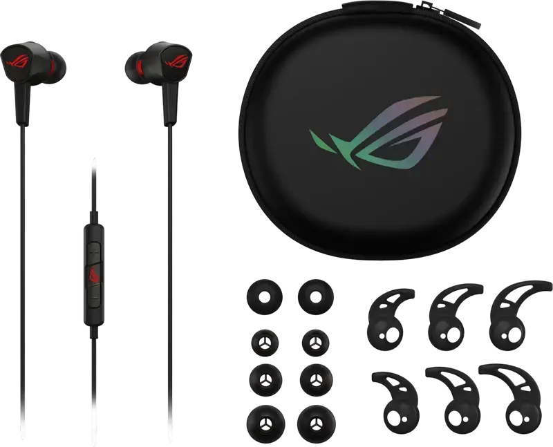 ASUS ROG Cetra II Core Wired In-Ear Gaming Headphones with 3.5mm Jack, Essence Drivers, Omnidirectional Mic, Noise Reduction, Metal Housing, Black