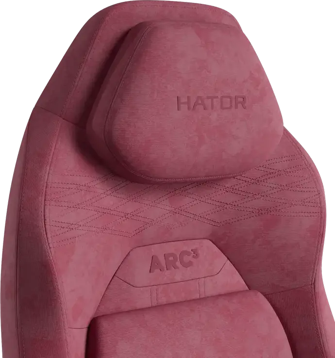 HATOR Arc 3 L Gaming Chair, Velour Upholstery, 4D Adjustable Armrests, Class 4 Gas Lift, Aluminum Base, 170° Recline, Max Load 150kg