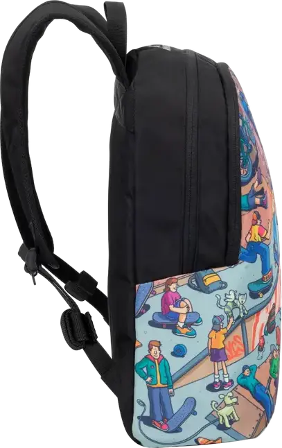Rucsac Urban Rivacase Agora 5420 Skaters, 12L din Poliester Rezistent la Apă cu Compartiment pentru Laptop și Organizator, 270 x 380 x 130 mm