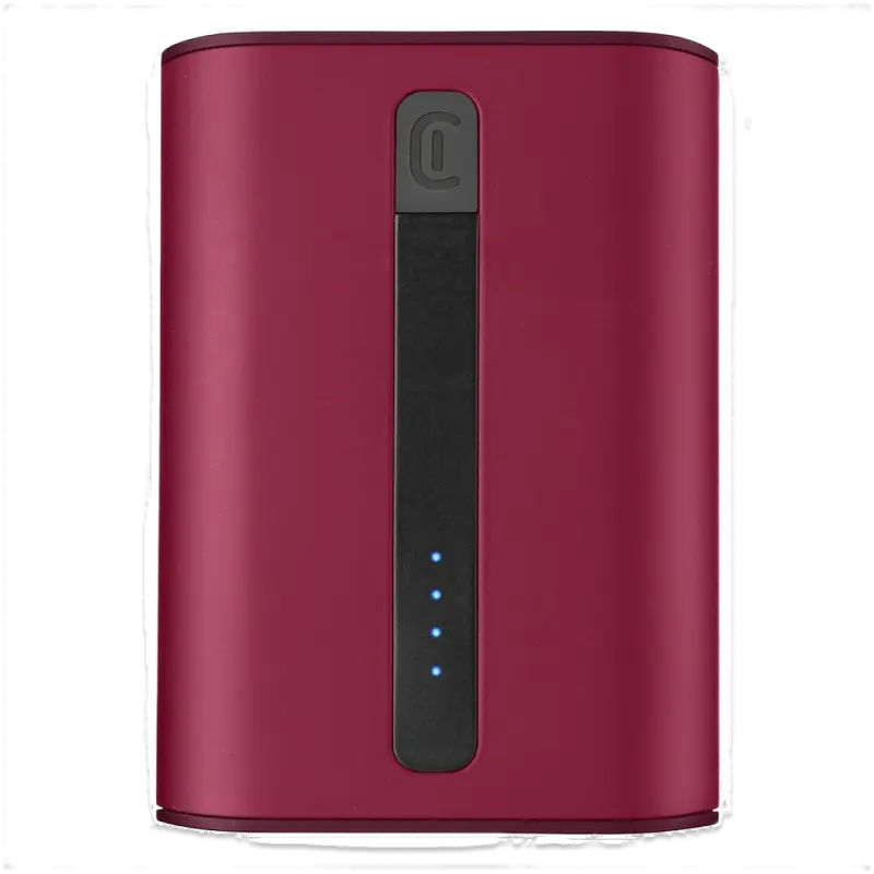 Power Bank Portabil Cellularline Thunder 10000, 10000mAh, 20W PD USB-C și USB-A 18W Fast Charge, Finisaj Soft Touch Antiderapant, Roșu, PBNEWTANK10000R