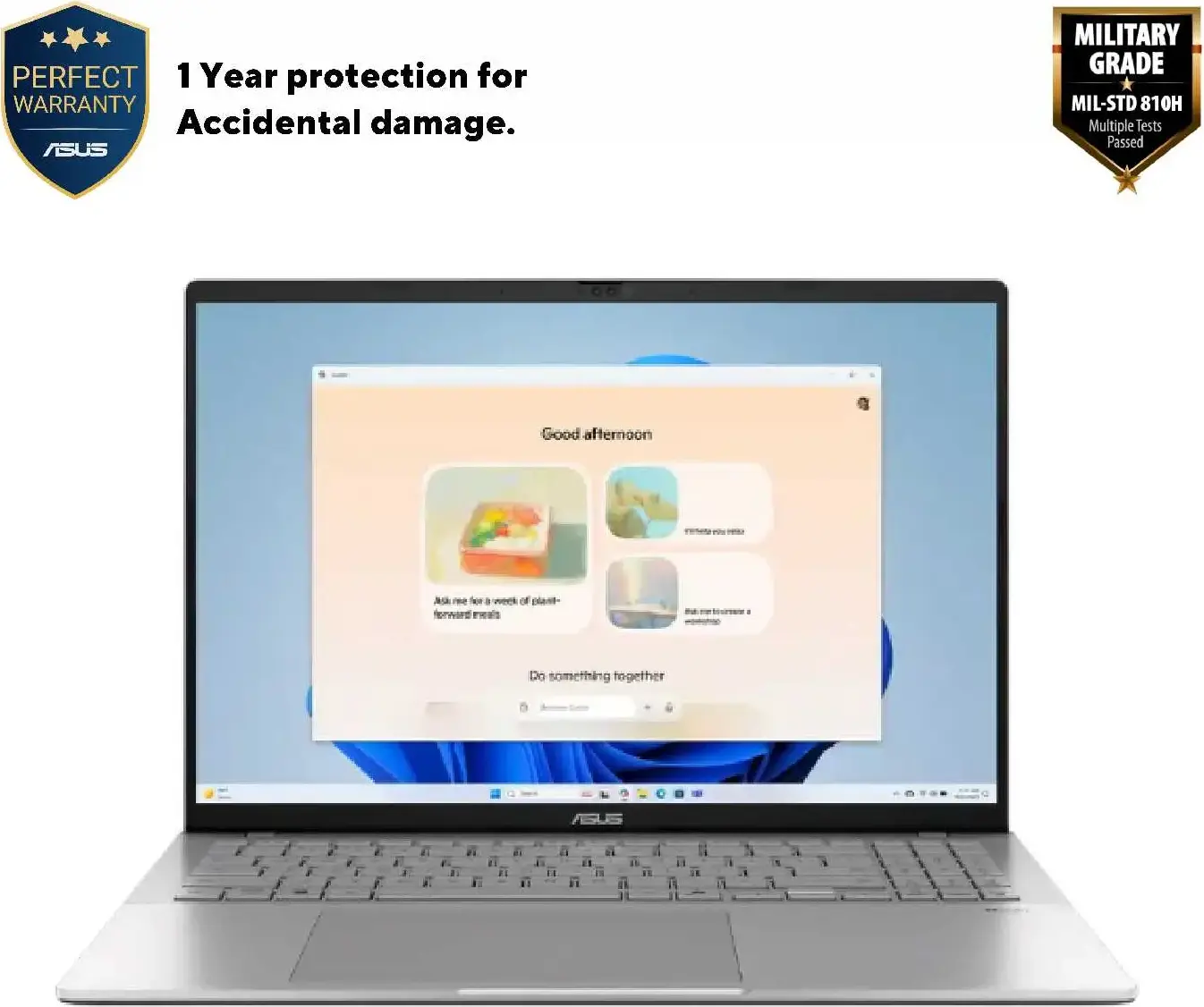 ASUS Vivobook S 16 S3607VA Laptop, Intel Core i5-13420H, 16GB DDR5 RAM, 1TB NVMe SSD, 16" WUXGA 144Hz IPS Display, FHD IR Camera, Aluminum, Cool Silver, No OS