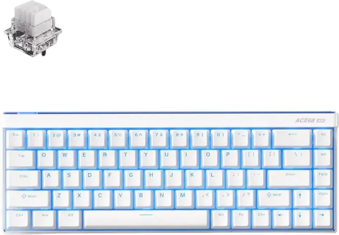 Tastatură Mecanică MCHOSE Ace 68 Air Ultra Esports, Switch-uri Magnetice Lineare Mount Tai, Rapid Trigger RT, Rata de Sondare 8kHz, Layout 68% PBT Cherry