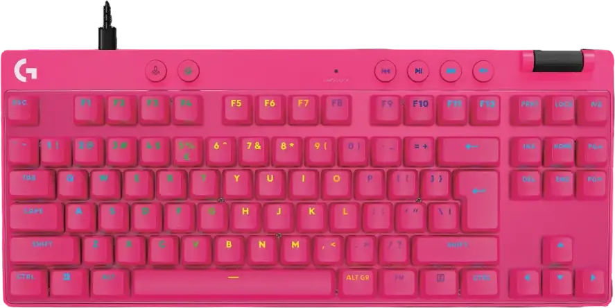Tastatură Logitech G Pro X TKL Rapid, Cu fir, Magenta
