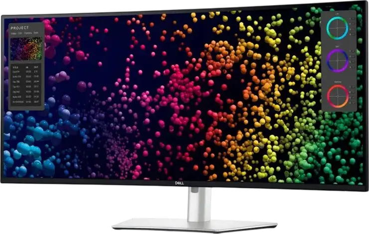 Dell UltraSharp U4025QW 40" Curved IPS Monitor, 5K2K (5120x2160) Resolution, 120Hz, Thunderbolt 4 Hub 140W PD, DisplayHDR-600, RJ45 LAN, Silver