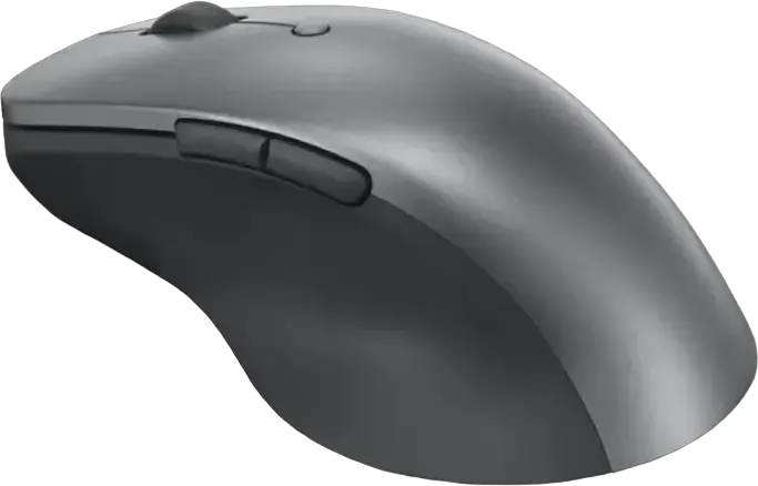Lenovo Professional Bluetooth Rechargeable Mouse 4Y51J62544, Blue Optical Sensor 4000 dpi, Programmable Buttons, USB-C Charging, Storm Grey