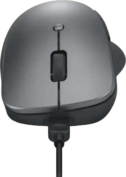Lenovo Professional Bluetooth Rechargeable Mouse 4Y51J62544, Blue Optical Sensor 4000 dpi, Programmable Buttons, USB-C Charging, Storm Grey