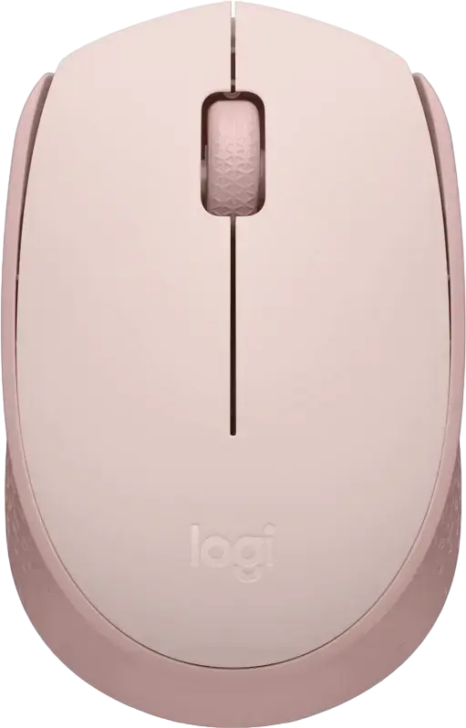 Logitech M171 Wireless Optical Mouse, Pink, 1000 DPI, 2.4 GHz Wireless Connection, USB RF Receiver, Ambidextrous Design, 10m Range, Compatible with Windows, Mac, Chrome OS, Linux