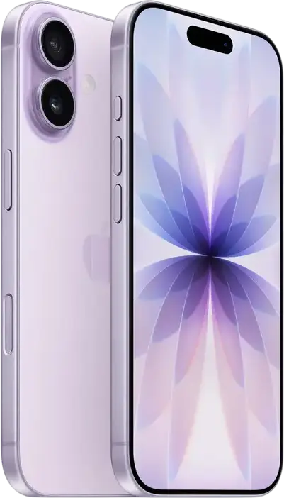 Apple iPhone 17 Smartphone, A19 Bionic Chip, 256 GB, Lavender, 6.3-inch 120Hz Super Retina XDR OLED Display, 48MP Dual Camera, 5G, Wi-Fi 7, IP68 Water Resistant, USB-C