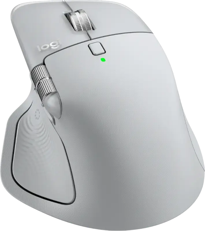 Беспроводная мышь Logitech MX Master 4 for Mac, белая, оптический сенсор 8000 DPI, колесо прокрутки MagSpeed, Bluetooth и 2.4 ГГц, тактильный отклик, USB-C