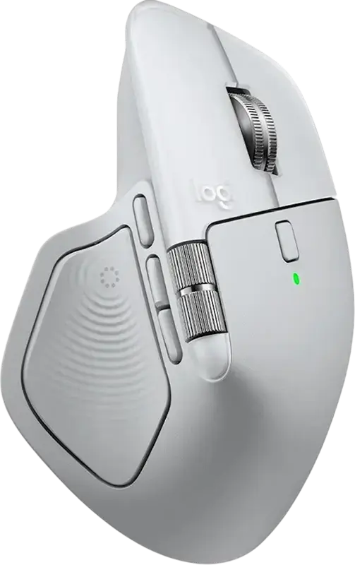 Беспроводная мышь Logitech MX Master 4 for Mac, белая, оптический сенсор 8000 DPI, колесо прокрутки MagSpeed, Bluetooth и 2.4 ГГц, тактильный отклик, USB-C