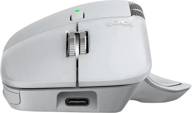 Беспроводная мышь Logitech MX Master 4 for Mac, белая, оптический сенсор 8000 DPI, колесо прокрутки MagSpeed, Bluetooth и 2.4 ГГц, тактильный отклик, USB-C
