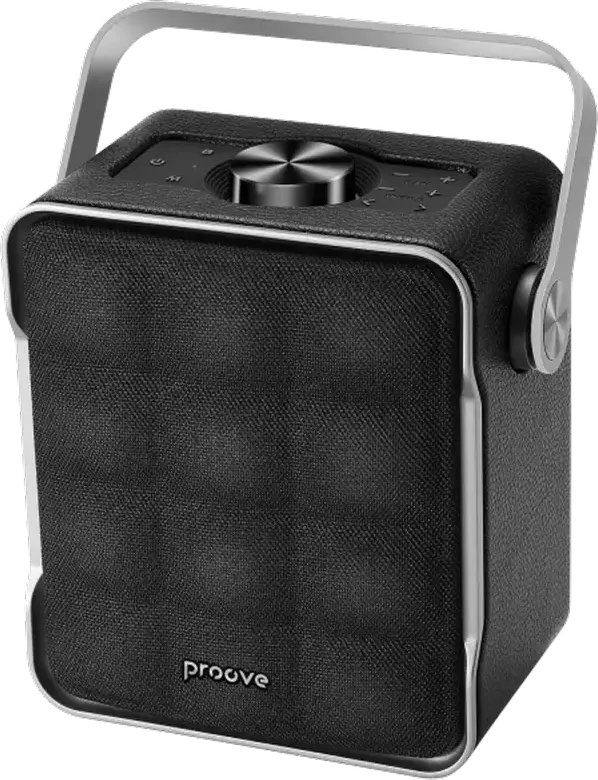 Proove Fader Portable Bluetooth 5.3 Speaker, 40W RMS, 2.0 CH Audio System with Subwoofer, Bass Boost, Equalizer, USB Type-C, AUX, App Support, Black