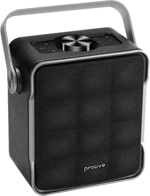Proove Fader Portable Bluetooth 5.3 Speaker, 40W RMS, 2.0 CH Audio System with Subwoofer, Bass Boost, Equalizer, USB Type-C, AUX, App Support, Black