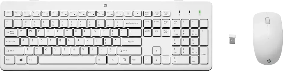 Set Tastatură + Mouse HP 230, Fără fir, Alb