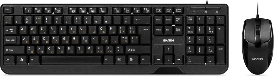 Set Tastatură + Mouse SVEN KB-S330C, Cu fir, Negru